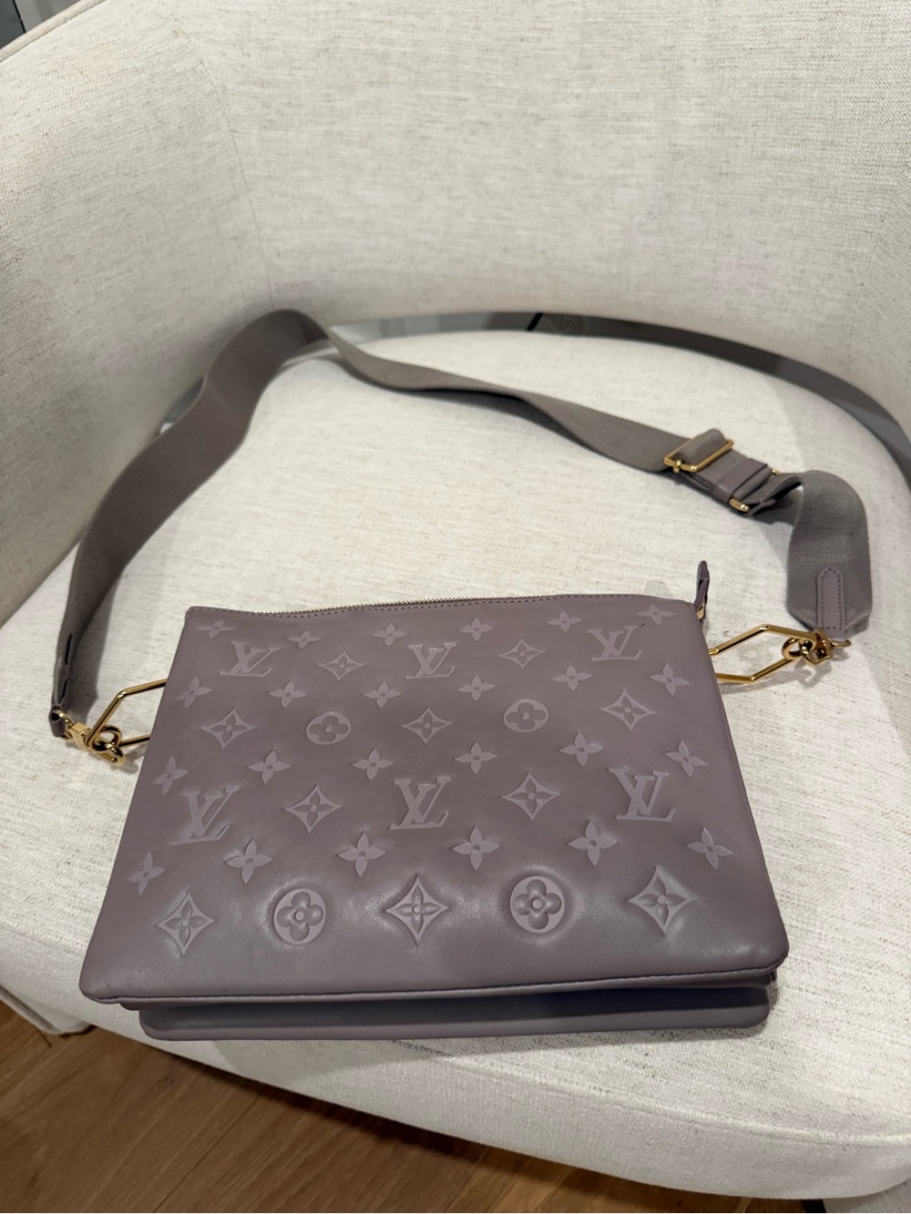 Louis Vuitton Coussin PM Taupe Monogram Lambskin Bag